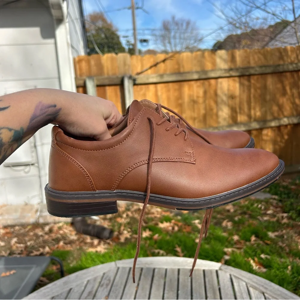 Men's Leo Dress Shoes - Goodfellow & Co‎ size 11 brown work formal winter fall